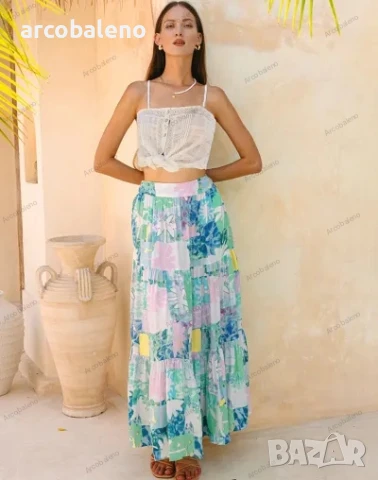 Дамска лятна пола, 3цвята , снимка 10 - Поли - 50518868