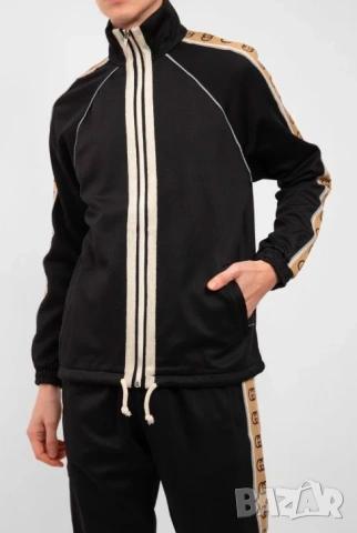 Gucci памучен комплект с лого на райета /спортен комплект / анцунг / суитчър /джърси размер S-М, снимка 6 - Спортни дрехи, екипи - 53851969