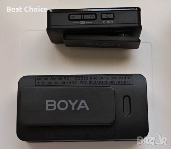 Професионален безжичен микрофон Boya Ultracompact 2.4  WMic5-M1 Dual-Channel, снимка 8 - Микрофони - 52818508