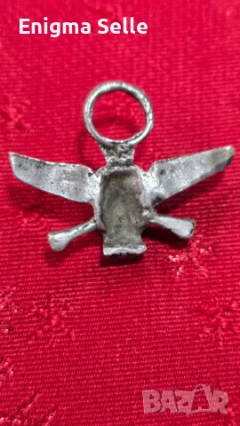 Сребърен медальон, череп с крила и кръстосани кости ( дизайна Chrome Hearts Foti, снимка 4 - Колиета, медальони, синджири - 56058550