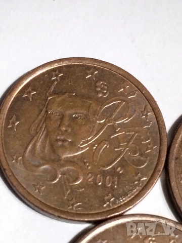 5 евро Цент Франция 2001-2011., снимка 3 - Нумизматика и бонистика - 51860710
