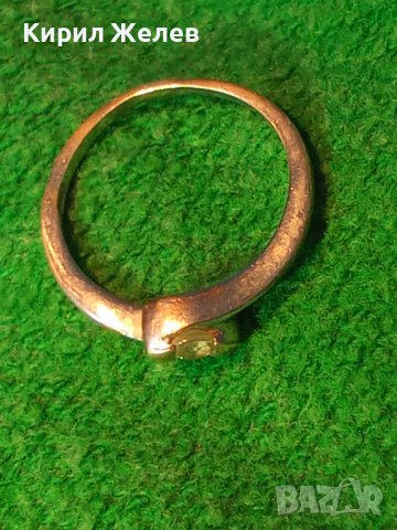 НЕЖЕН СКЪПОЦЕНЕН СРЕБЪРЕН ПРЪСТЕН СРЕБРО 925 с БЯЛА ПОЗЛАТА и ФАСЕТИРАНО ЦИРКОНЧЕ 38524, снимка 2 - Пръстени - 41462179