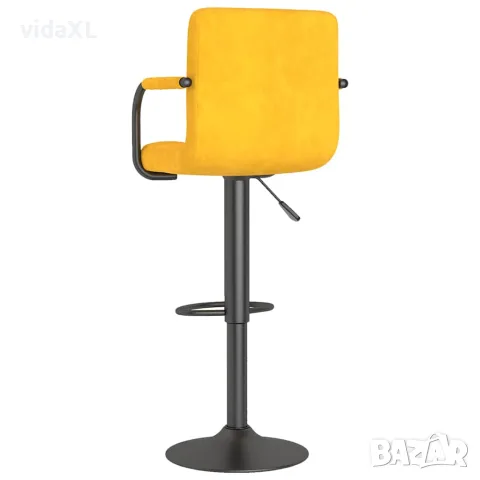 vidaXL Бар табуретки, 2 бр, горчица, кадифе, снимка 6 - Столове - 56147010