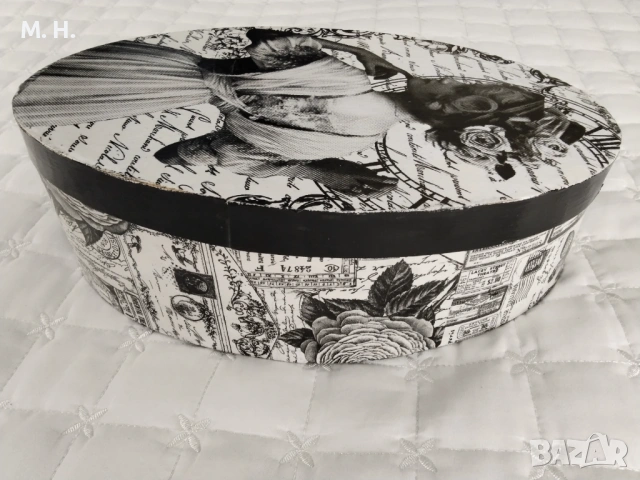 Голяма ръчно декорирана кутия в стил "винтидж"., снимка 5 - Декорация за дома - 53571043