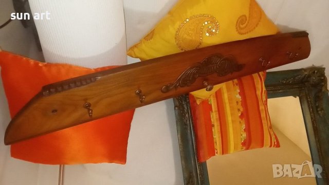 старинна закачалка с автентична българска дърворезба, снимка 6 - Антикварни и старинни предмети - 41067347