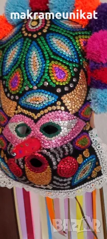Кукерска маска, гугла, ръчна изработка, уникат, Новодел, Сурва, Кукерландия, снимка 8 - Колекции - 42880006