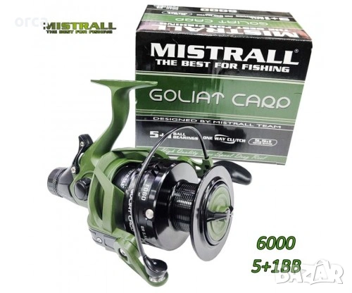 Макара байтрънър Mistrall Goliat Carp 6000 5+1BB