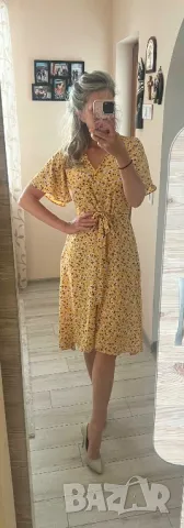 Лятна жълта рокля, снимка 1