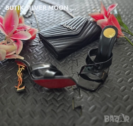 Дамски Чехли ⚡ YVES SAINT LAURENT , снимка 6 - Чехли - 50621438