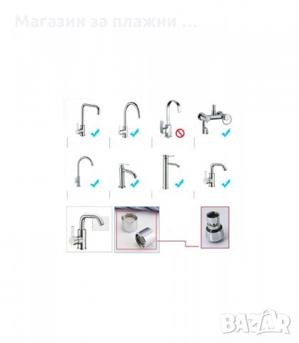 АЕРАТОР ЗА СМЕСИТЕЛНА БАТЕРИЯ С ПОДВИЖНА ГЛАВА, ДВУСТЕПЕНЕН - код Aerator, снимка 4 - Други стоки за дома - 34287352