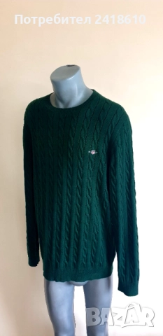 Gant  Cable Cotton / Knit Mens Size 2XL ОРИГИНАЛ! Мъжки Пуловер!, снимка 14 - Пуловери - 52672539