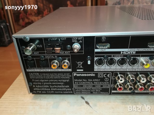 PANASONIC SA-XR57 HDMI RECEIVER-ВНОС SWISS 0302221811, снимка 16 - Ресийвъри, усилватели, смесителни пултове - 35662790