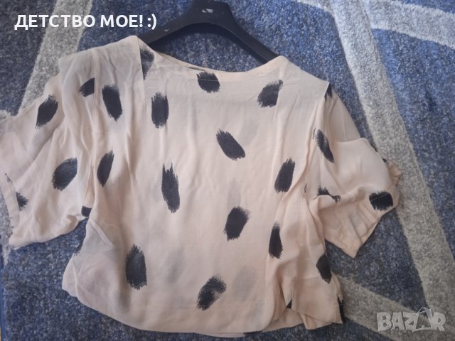 H&M дамска блуза къс модел  100% вискоза