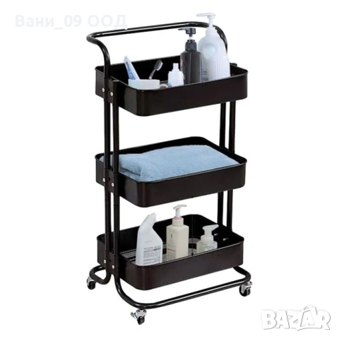 Сервизна количка на 3 етажа в 2 цвята, снимка 2 - Маси - 53272207