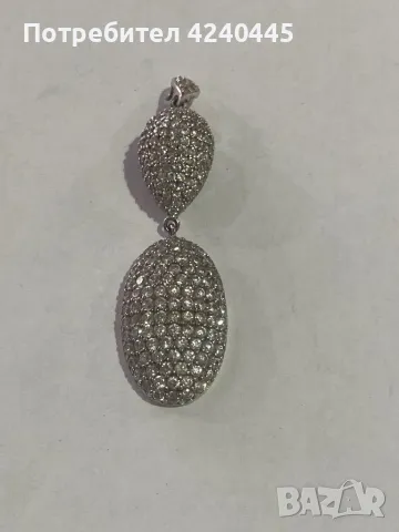 Сребърна висулка с циркони