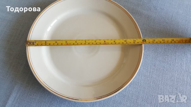 Голямо порцеланово кръгло плато-Дянко Стефанов-Разград, снимка 3 - Чинии - 34030171