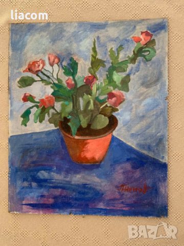 ПЕТЪР НЕНОВ масло/натюрморт, снимка 2 - Картини - 33933211