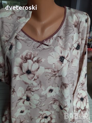 Дамска пижама с дълъг ръкав 3ХЛ, снимка 4 - Пижами - 24394353