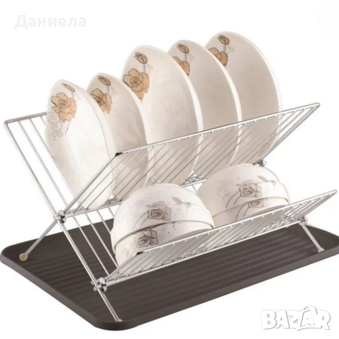 Двуетажен сушилник за съдове Cheffinger, снимка 7 - Други стоки за дома - 53180867