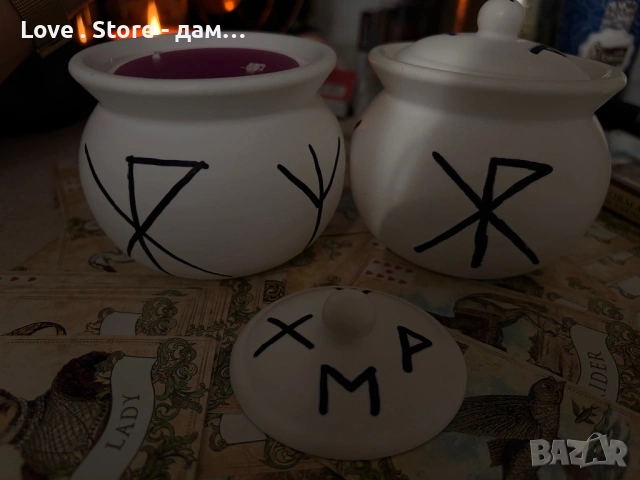 Пуническа свещ за Любовна магия , снимка 2 - Декорация за дома - 53411508