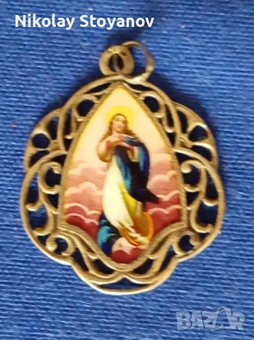 Сребърна Иконка - Медальон - Дева Мария