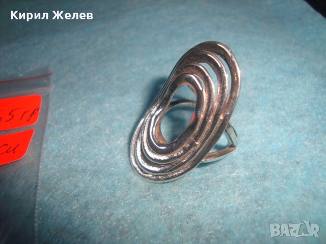 СРЕБЪРЕН АРТ ДИЗАЙНЕРСКИ ПРЪСТЕН РОДИРАНО СРЕБРО 925 МАЙСТОРСКИ УНИКАТ 25607 , снимка 7 - Пръстени - 35828283