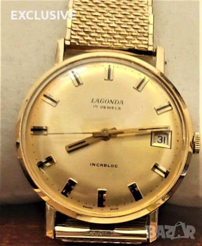 Златен Швейцарски часовник 18k/750/ 1950 г Състояние 9/10