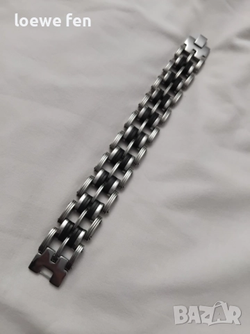 Мъжка гривна неръждаема стомана и силикон !, снимка 11 - Гривни - 52862492