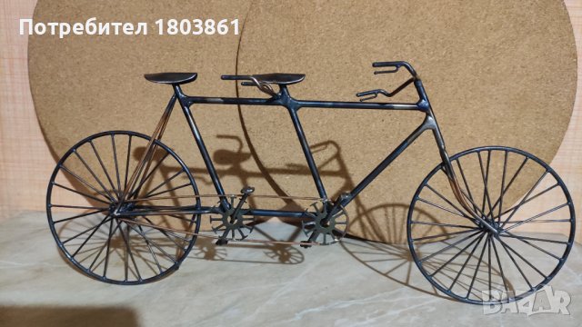 Метален велосипед Тандем за декорация, снимка 3 - Други ценни предмети - 44343309