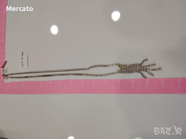 Колие сребристо с камъни АРТ №108  , снимка 4 - Колиета, медальони, синджири - 52307111