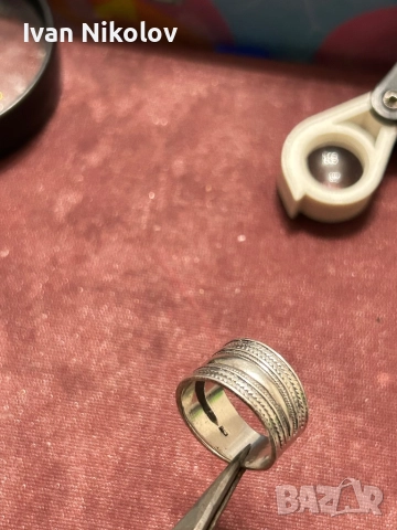 Дамска сребърна халка, снимка 3 - Пръстени - 52850988