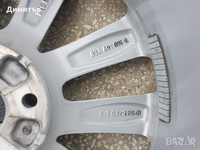 Оригинални лети джанти 7Jx18H2 ET43 5x112 57.1 за Ауди Q2, Q3, A3 и TT, снимка 7 - Гуми и джанти - 36111350