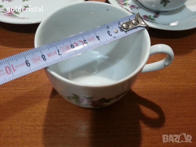 Български порцелан чаши за чай , снимка 4 - Антикварни и старинни предмети - 44465801