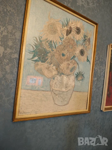 Картина слънчогледи стъкло , снимка 2 - Картини - 51068241