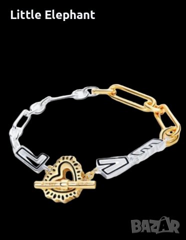 Сребърна гривна Пандора Keith Haring™"Love Links",17 см/нова, снимка 1