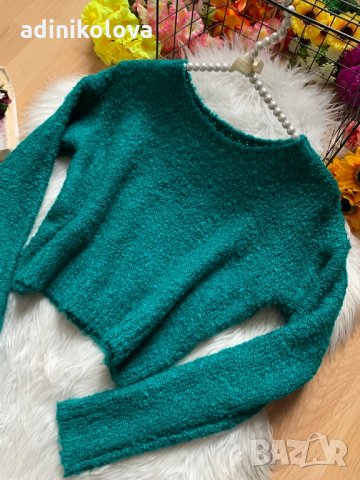 Кроп пуловер букле FB Sister, снимка 2 - Блузи с дълъг ръкав и пуловери - 35791330