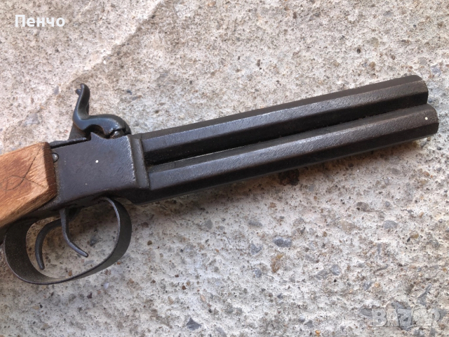 старинен капсулен двуцевен пистолет, снимка 10 - Антикварни и старинни предмети - 39028282
