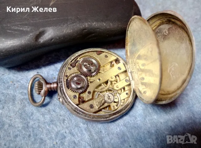 Стар СРЕБЪРЕН ДЖОБЕН ЧАСОВНИК СРЕБРО 800 СТИЛНА ОРНАМЕНТИКА с ПОЗЛАТА 48397, снимка 11 - Антикварни и старинни предмети - 48034917