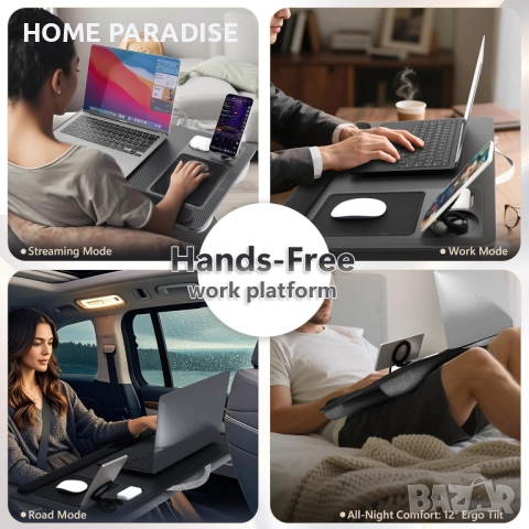 Поставка за лаптоп с държач за телефон за Mag-Safe и Air-Pods, снимка 3 - Други - 52477811