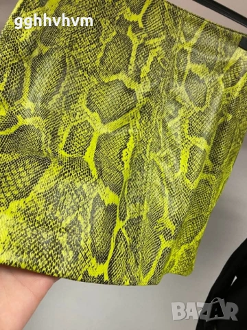 кожена пола на h&m, снимка 3 - Поли - 52093315