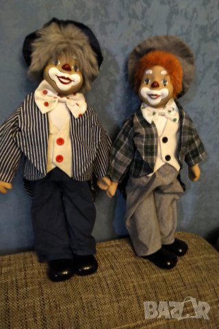 Двойка порцеланови клоуни ръчна изработка , снимка 5 - Колекции - 34067123