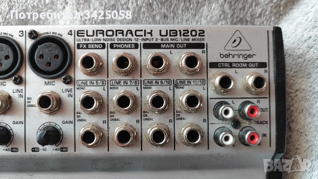 Behringer UB1202 аналогов миксер, снимка 12 - Ресийвъри, усилватели, смесителни пултове - 53733143