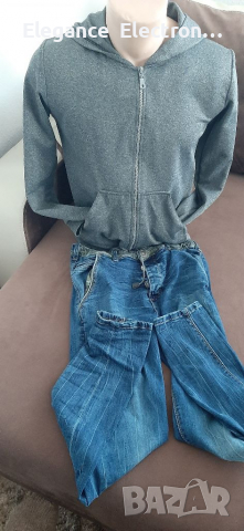 Дамски комплект дънки Denim +Суитшърт, снимка 1