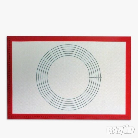 Подложка за месене и точене силиконова NoStik 38.5x58.5см., Червена граница/кафяв интериор, в кутия, снимка 4 - Други - 52112866