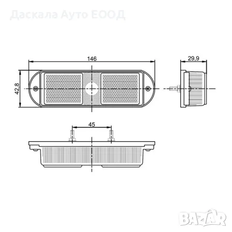 1бр. Габарит голям ЖЪЛТ с крушка – дълъг с рефлектор , ПОЛША, снимка 2 - Аксесоари и консумативи - 49079739