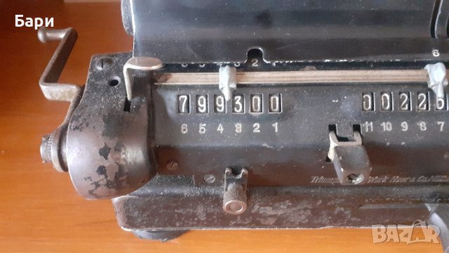 Стара немска изчислителна машина,калкулатор в стил арт декоTRIUMPHATOR, снимка 8 - Колекции - 42647807