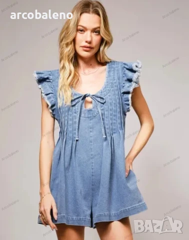 Дамски дънков гащеризон , снимка 2 - Гащеризони - 50868112