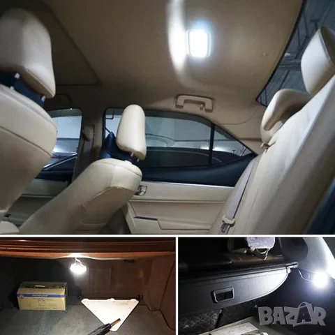 LED крушки 12V 6000K 12 SMD 2 броя, снимка 5 - Аксесоари и консумативи - 55865023