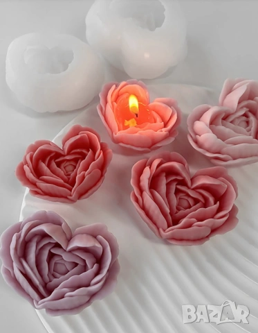 Молд роза сърце