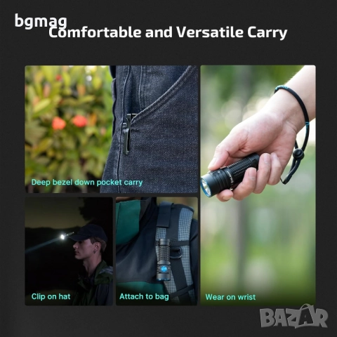 Olight Baton Turbo мини LED фенер,1000 лумена,до 510 метра,черен цвят, снимка 8 - Къмпинг осветление - 52124966